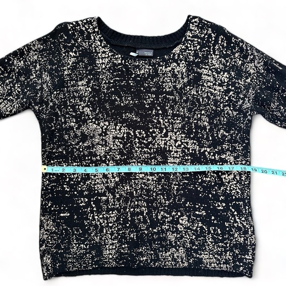 Sparkle & Fade Black Sweater with Gold Fleck M - Picture 7 of 9